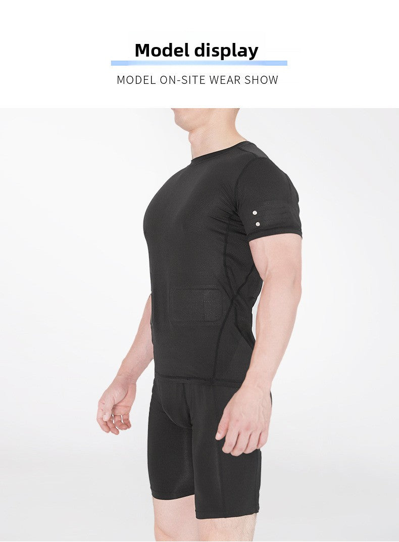 Smart fitness clothing, Smart Fitness Technology - Features EMS (Electrical Muscle Stimulation) for enhanced muscle training, Passive Training - Allows muscle activation, Multi-Size Options, Home Fitness Solution,