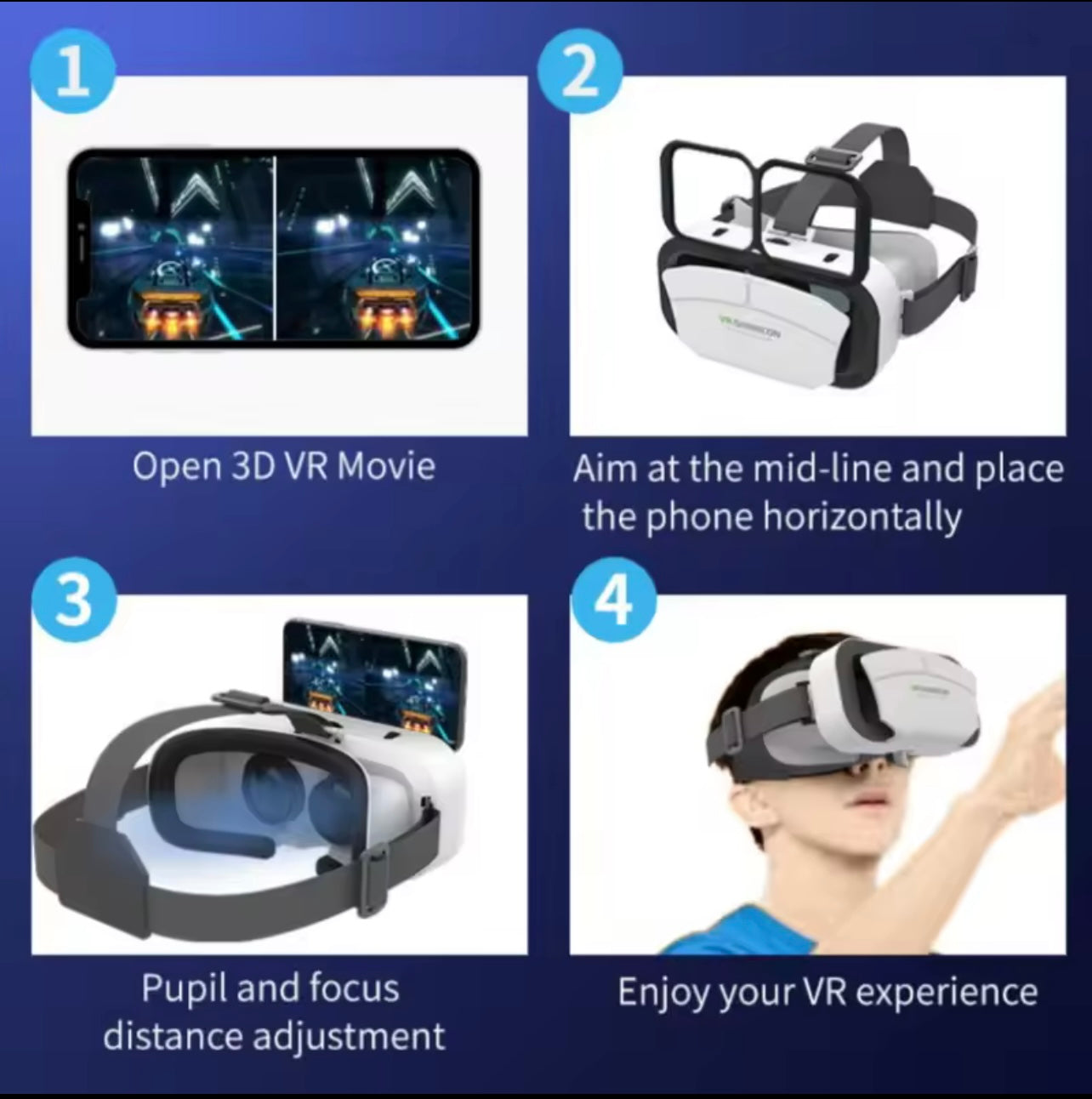 Shinecon G12 IMAX 3D VR Glasses HD Virtual Reality Headset for 4.7-7โ Phone