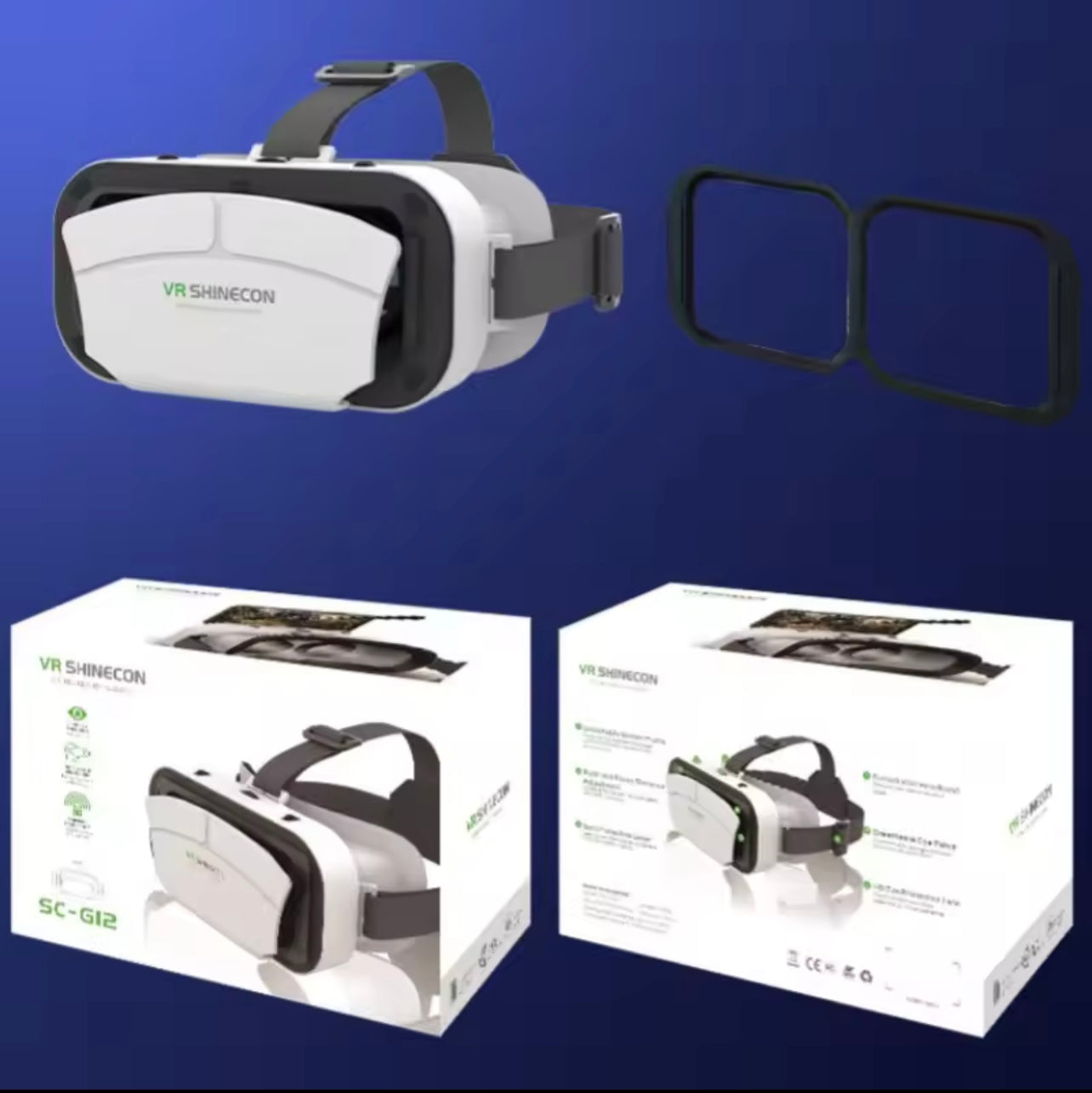 Shinecon G12 IMAX 3D VR Glasses HD Virtual Reality Headset for 4.7-7โ Phone