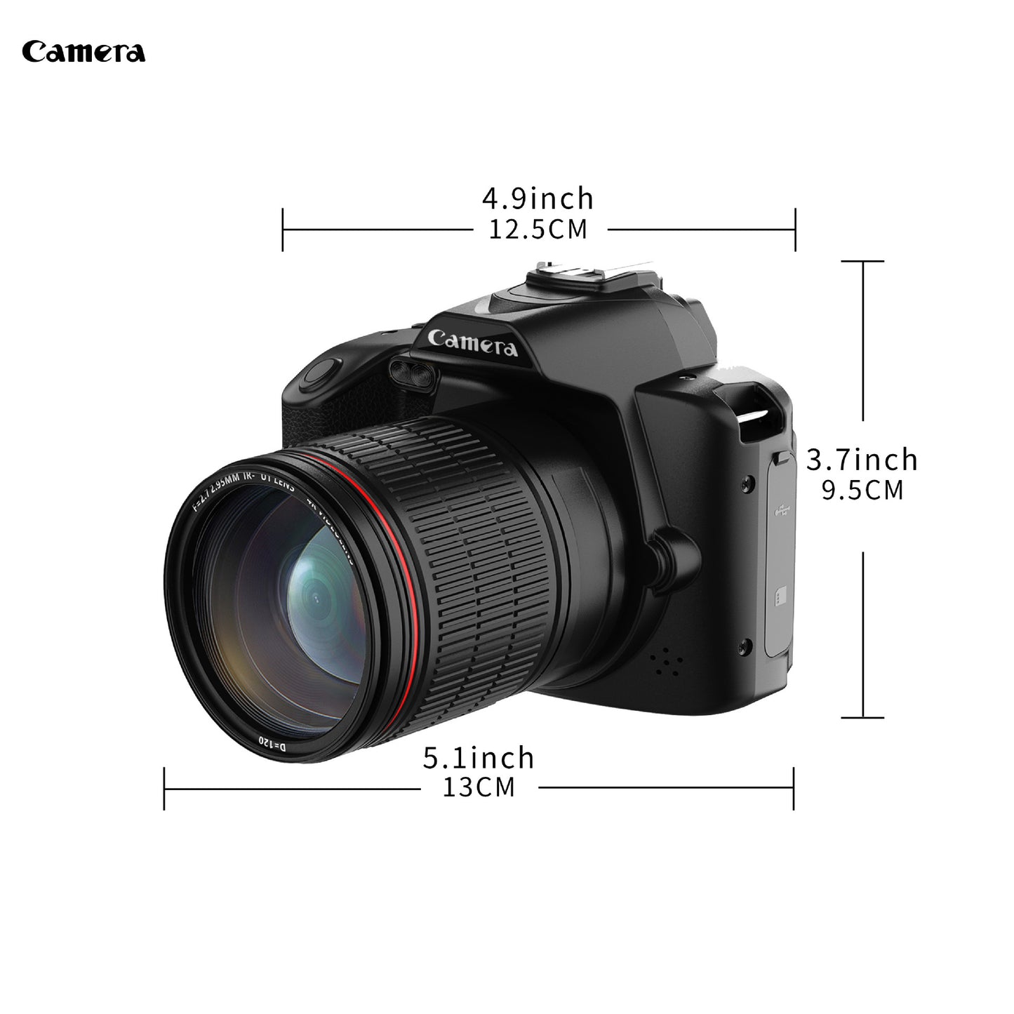 Camera 4K, Dual Lens Night Vision, 64MP High Resolution, Wifi Connectivity, HD Screen 3.0-inch, Stabilization: Electronic anti-shake, Special Features: HD video recording, manual operation