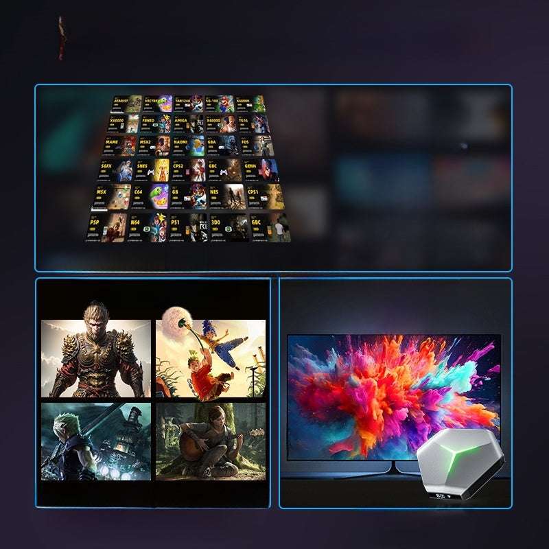 3D Gaming console, Wireless Connection, Multiple Configurations, Game Capacity 16000+ to 18000+ pre-installed games