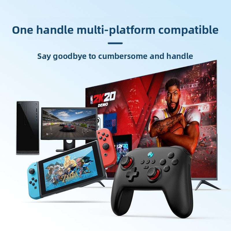 With wake-up vibration sensor gaming controller, Advanced Controls, Precision 3D Joystick, Triple Connection Modes, Adjustable Vibration, Compatible with Switch, Android, Apple (iOS 13/14/15, Mac OS MFI mode), and PC