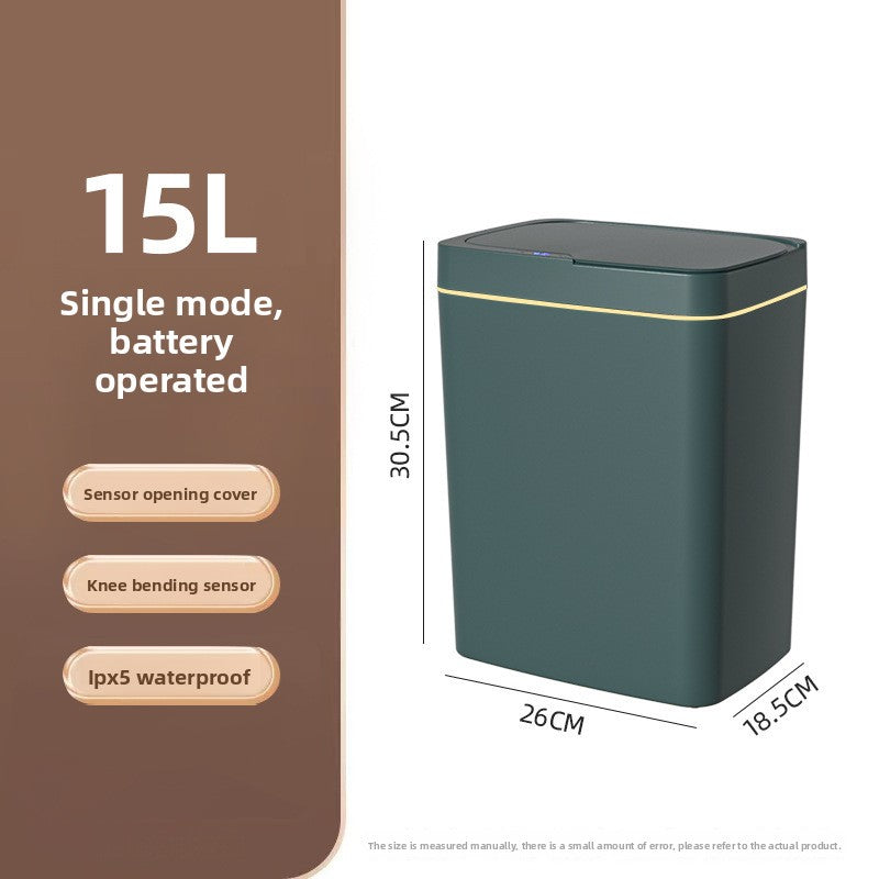 Smart Trash Can, Touch-free Operation, Automatic Packaging, Battery/Charging Options, Multi-zone Classification - Designed with compartments for efficient waste sorting, Versatile Placement - Slim design