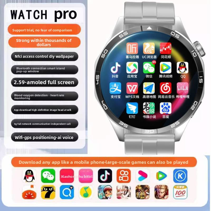5G Smart Watch SIM card insertion Health Monitoring NFC Function