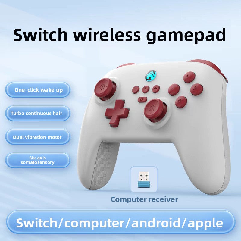 With wake-up vibration sensor gaming controller, Advanced Controls, Precision 3D Joystick, Triple Connection Modes, Adjustable Vibration, Compatible with Switch, Android, Apple (iOS 13/14/15, Mac OS MFI mode), and PC