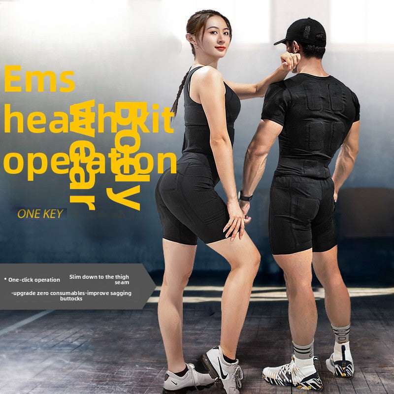 Smart fitness clothing, Smart Fitness Technology - Features EMS (Electrical Muscle Stimulation) for enhanced muscle training, Passive Training - Allows muscle activation, Multi-Size Options, Home Fitness Solution,