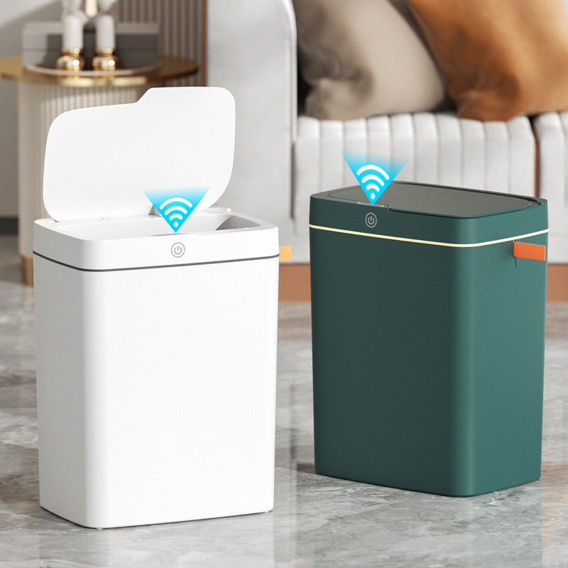 Smart Trash Can, Touch-free Operation, Automatic Packaging, Battery/Charging Options, Multi-zone Classification - Designed with compartments for efficient waste sorting, Versatile Placement - Slim design