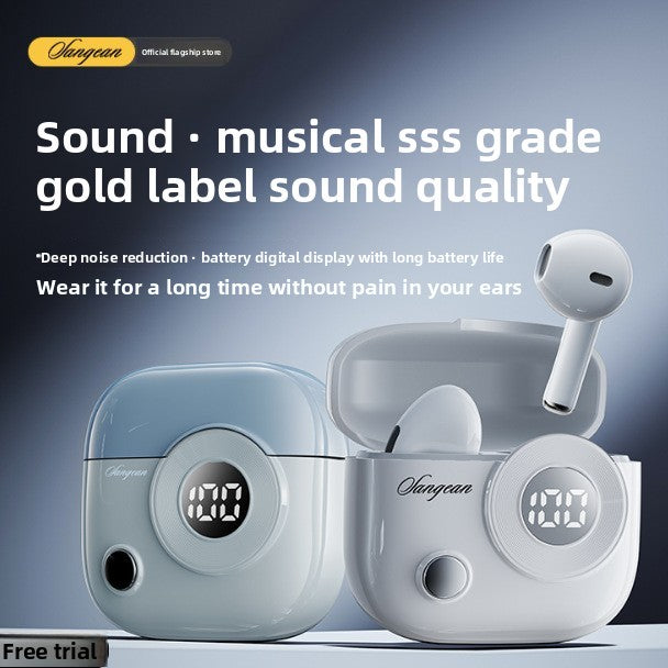 Digital Display Wireless Bluetooth, Advanced noise reduction technology, High Sound Quality, Low Latency, Long Battery Life, Voice Control, Bilateral Stereo