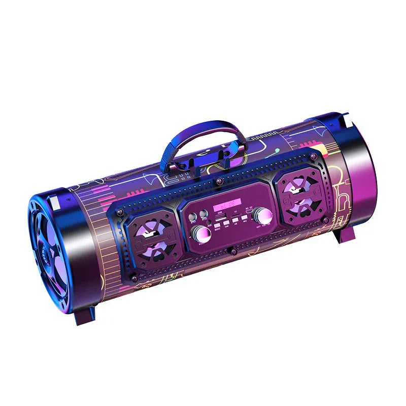 Portable Bluetooth Speaker with FM Radio, Karaoke Mode, Colorful LED Lights & Long-Lasting Battery - ZeeTec Store