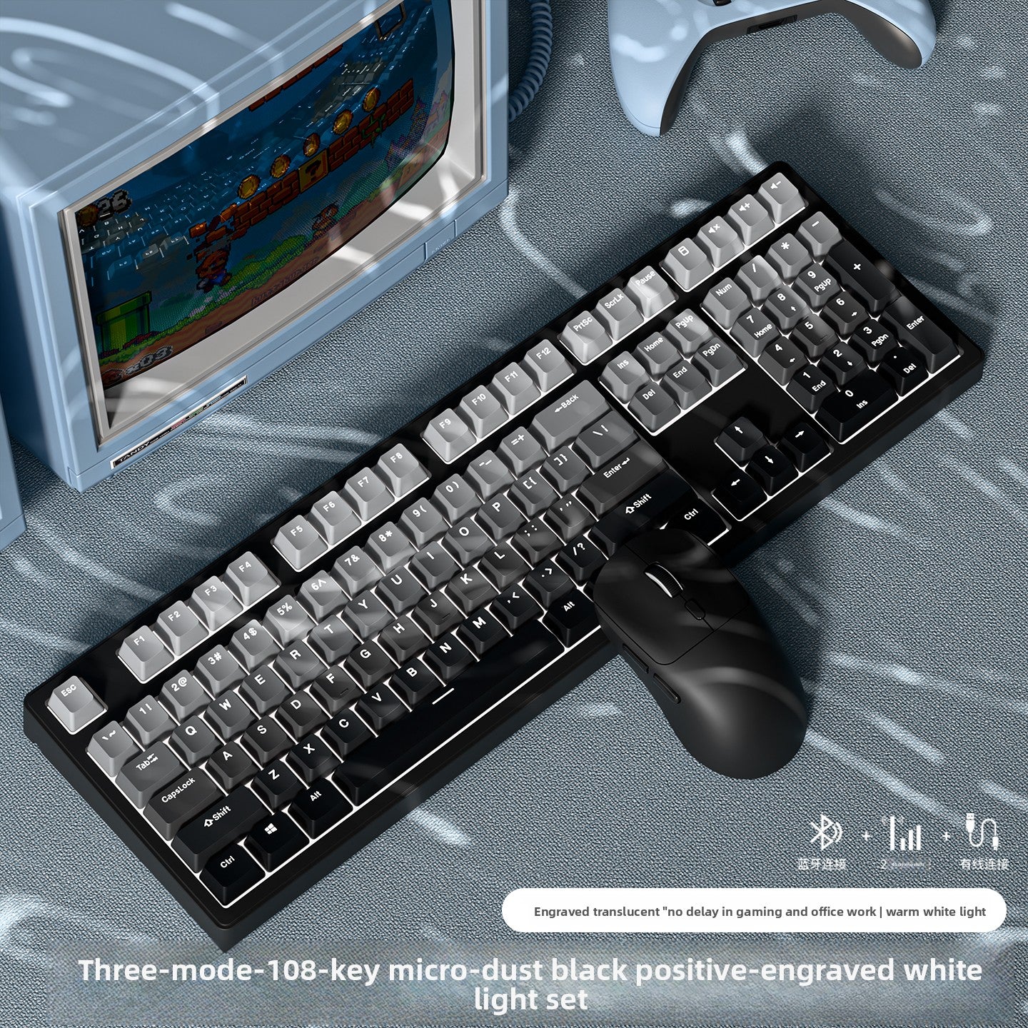 Wireless Mechanical Keyboard with Bluetooth Triple-Mode Connectivity - ZeeTec Store