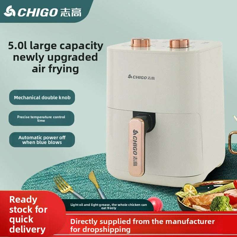 Smart Air Fryer with Visual Window, Smart Control, Large Capacity: 5L-6L, Multiple Models