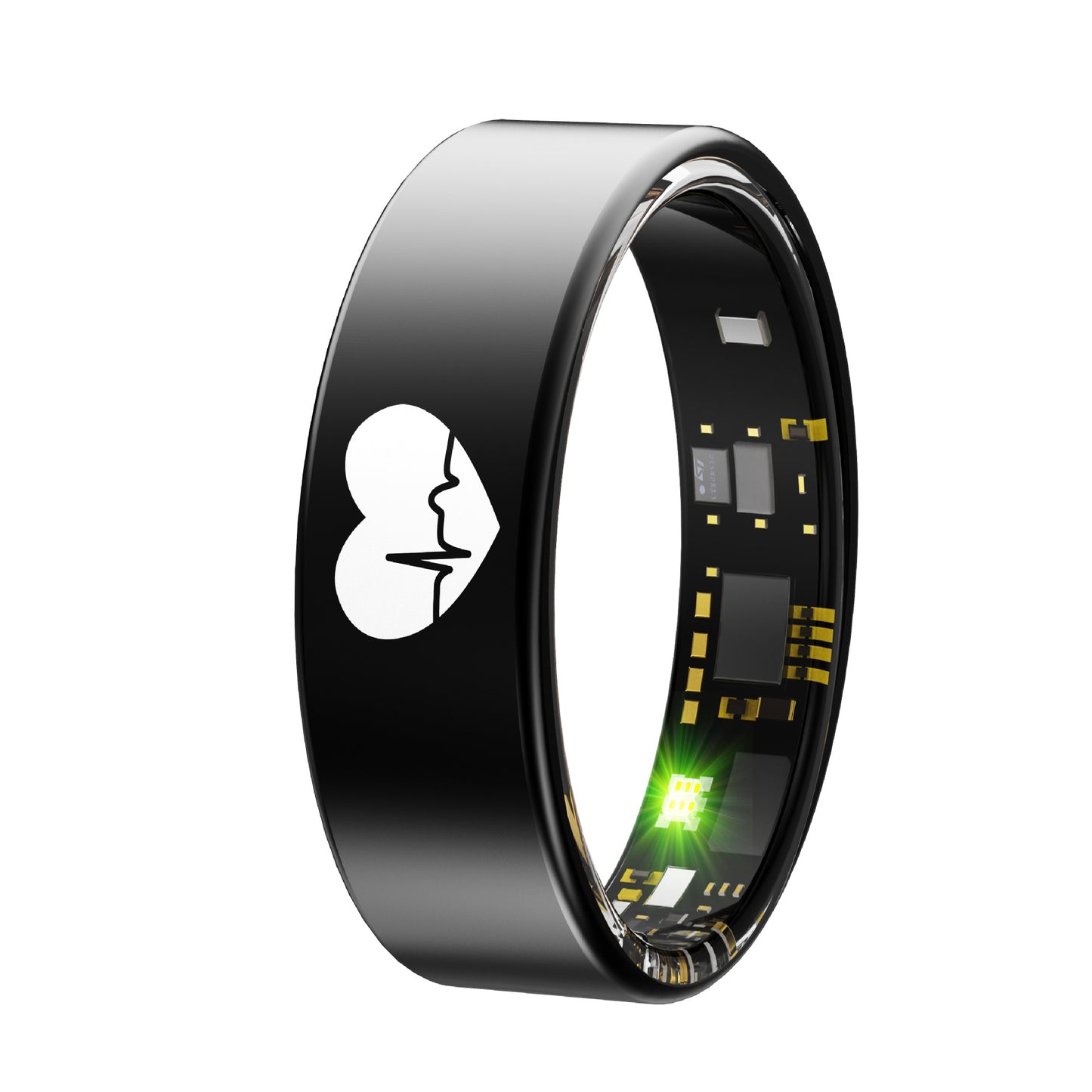 Smart Health Monitoring Ring, Multi-functional Health Monitoring: Tracks ECG body temperature heart rate, blood oxygen sleep and HRV for comprehensive health insights, Lightweight Design, Wide Compatibility, Long Battery Life: 20mAh battery
