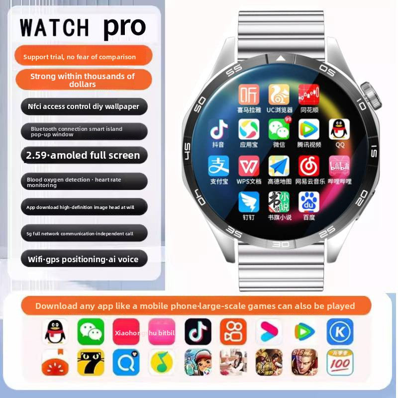 5G Smart Watch SIM card insertion Health Monitoring NFC Function