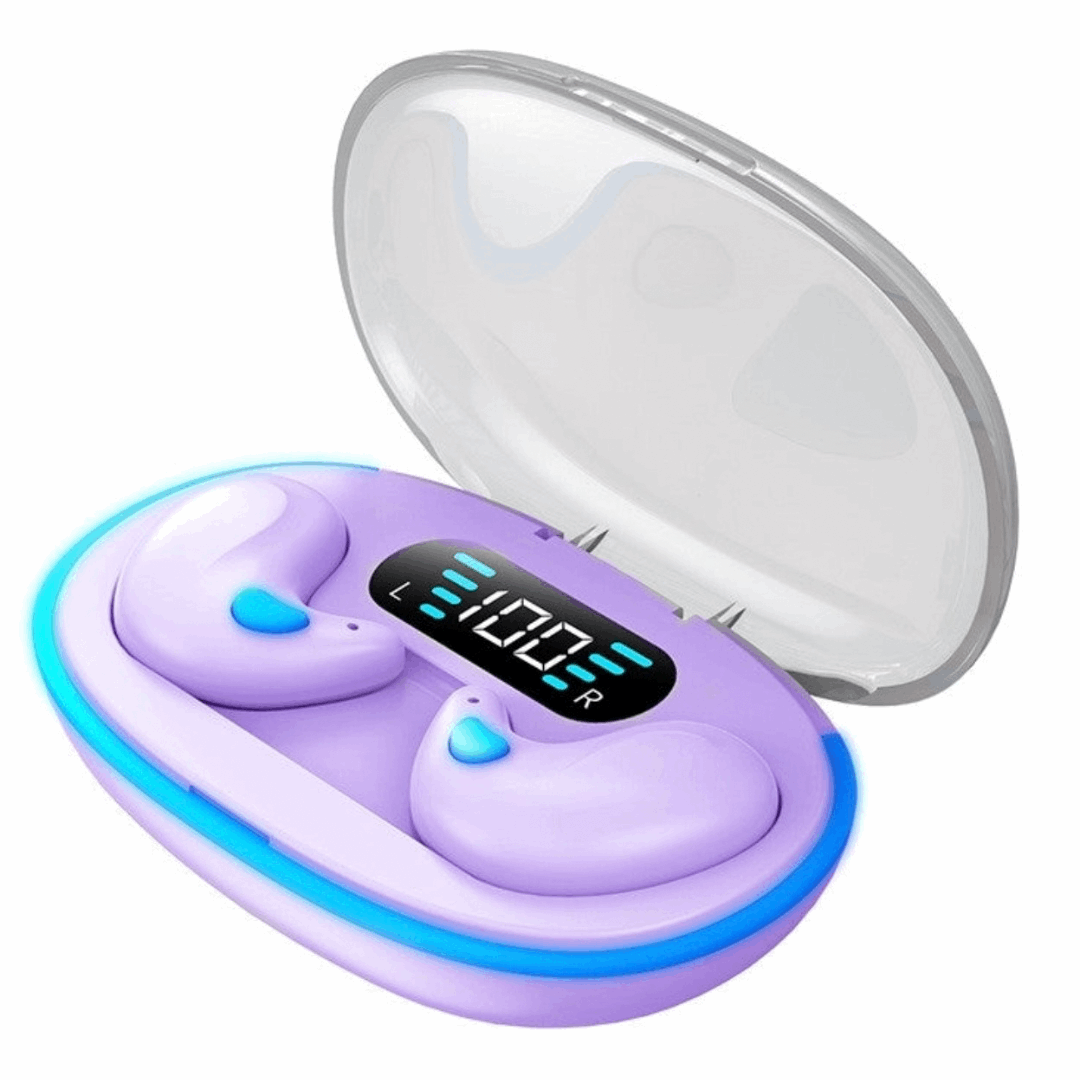 Wireless Bluetooth Headset in-ear invisible mini design with TWS, Voice Control & Call Function, Low Latency, Bilateral Stereo Sound, Long Battery Life, Sleep Mode - Energy-saving feature