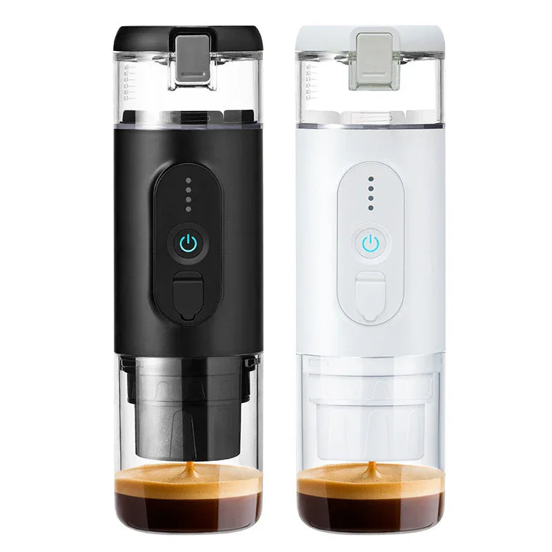 Electric Coffee Machine Portable - 0.6L Italian Style Design with Multi-Function, Automatic Cleaning, and 7500mAh Long-Lasting Battery - ZeeTec Store