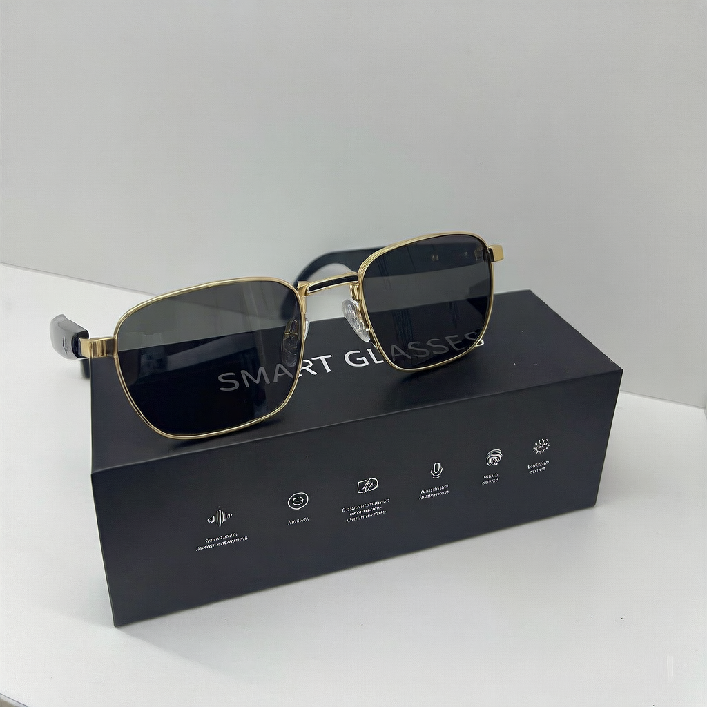 Smart glasses - suitable for both men and women, Bluetooth Connectivity, Interchangeable Lenses, Lightweight Design 70G, Touch Controls, Battery Capacity 180mAh,