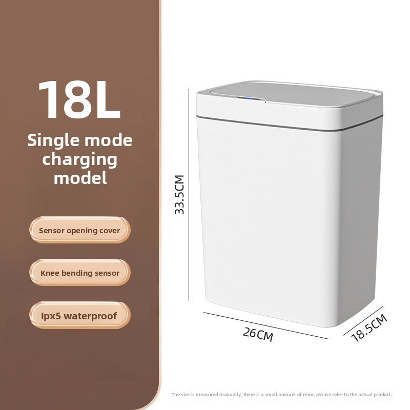 Smart Trash Can, Touch-free Operation, Automatic Packaging, Battery/Charging Options, Multi-zone Classification - Designed with compartments for efficient waste sorting, Versatile Placement - Slim design