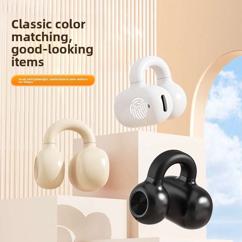 Wireless Bluetooth Ear Clip Headset, Long Battery Life Up to 7 hours of playback and 800 hours standby, Fast Charging, Voice Control & Music Support:, Lightweight Only 7g