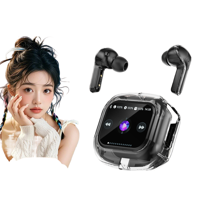 Transparent LCD Bluetooth Headset with Noise Cancellation