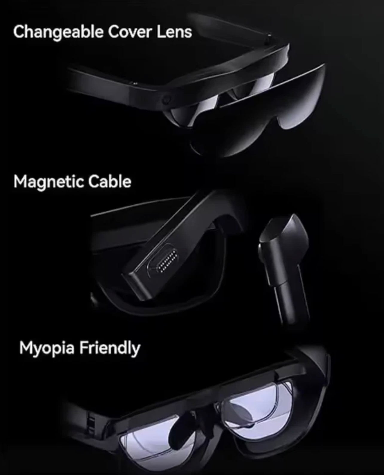 RayNeo XR Glasses TCL NXTWEAR 1S 1080P OLED 3D Video Game Movie PC iOS