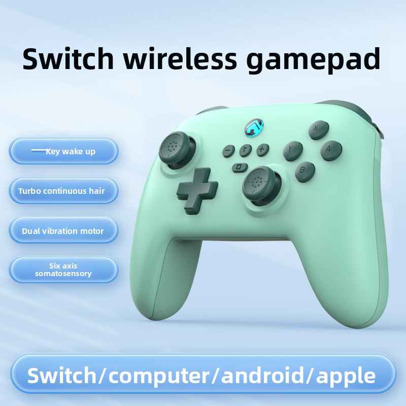 With wake-up vibration sensor gaming controller, Advanced Controls, Precision 3D Joystick, Triple Connection Modes, Adjustable Vibration, Compatible with Switch, Android, Apple (iOS 13/14/15, Mac OS MFI mode), and PC