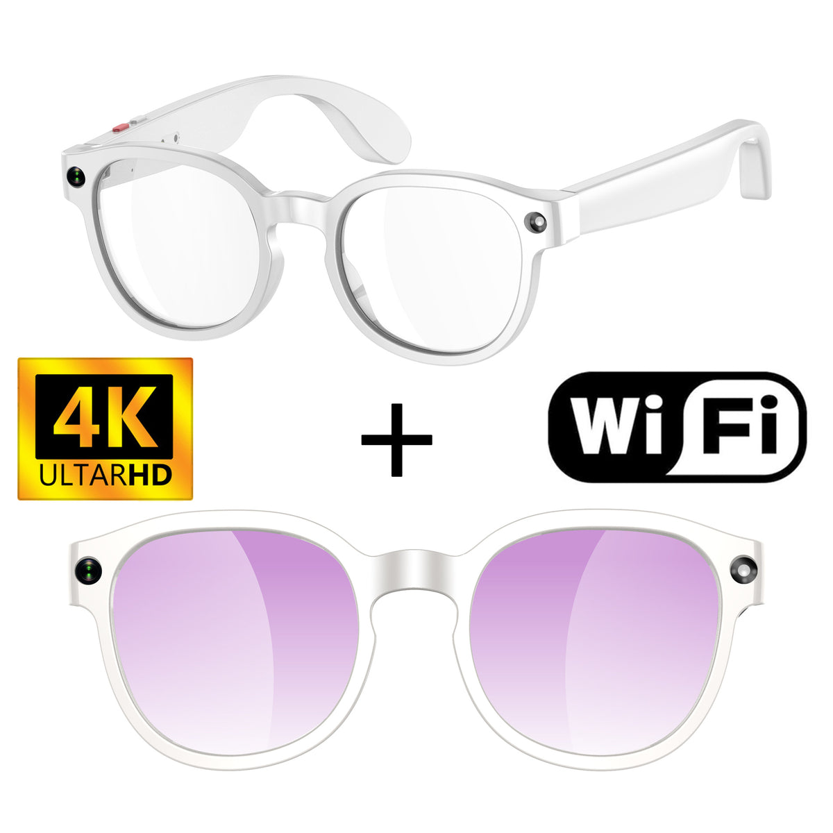 Smart glasses Bluetooth with Camera, Translation Calls Music and Lightweight