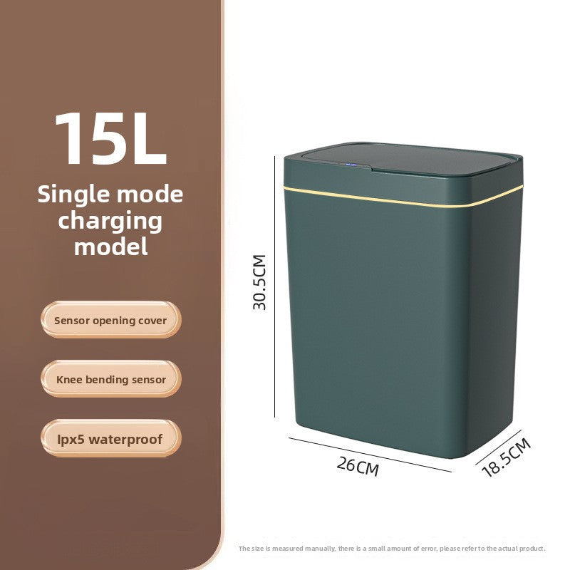 Smart Trash Can, Touch-free Operation, Automatic Packaging, Battery/Charging Options, Multi-zone Classification - Designed with compartments for efficient waste sorting, Versatile Placement - Slim design
