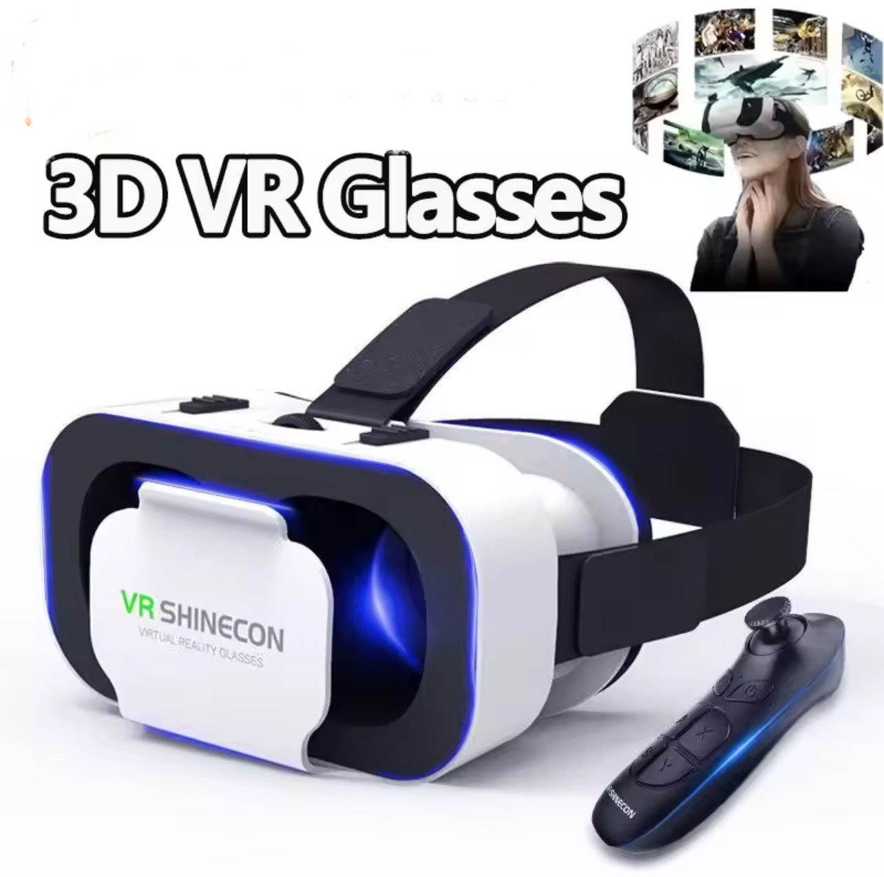 Smart 3D VR Shinecon G05 Glasses Headset Goggles for Android iPhone Virtual Games