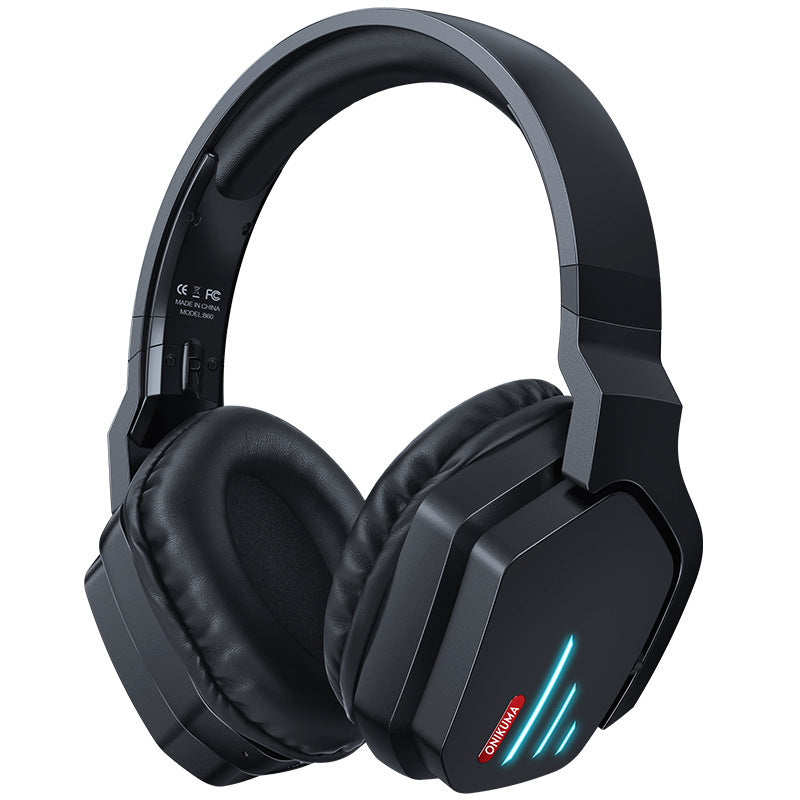 Bluetooth headphones - over-ear noise-cancelling, Comfort Design: Memory foam ear cushions and adjustable headband, Multi-Platform Compatibility, Built-in Microphone, RGB Lighting: Stylish luminous design, 500mAh rechargeable battery
