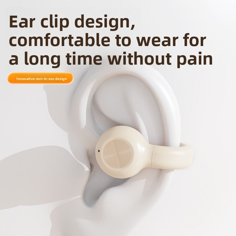 Wireless Bluetooth Ear Clip Headset, Long Battery Life Up to 7 hours of playback and 800 hours standby, Fast Charging, Voice Control & Music Support:, Lightweight Only 7g