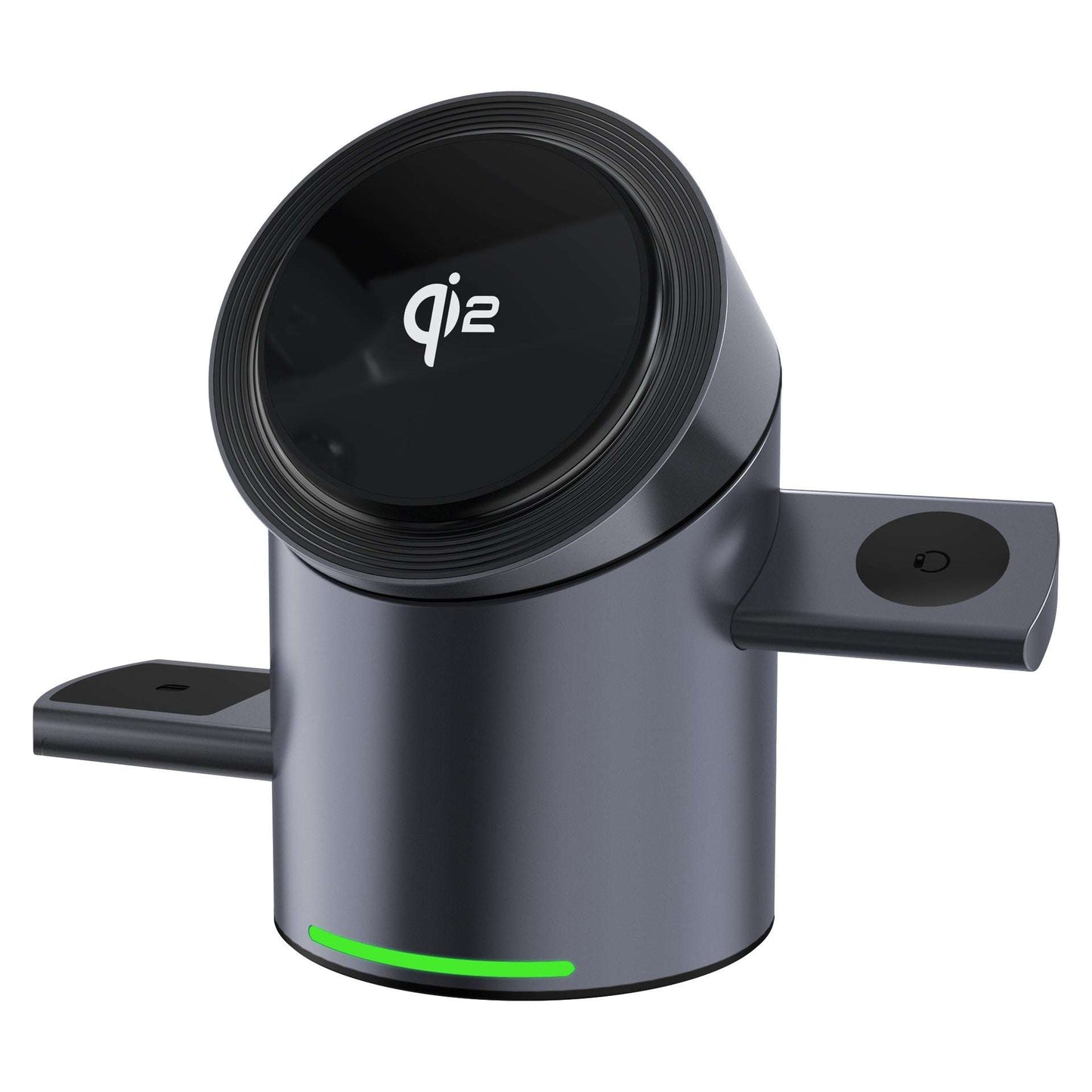 3-in-1 Wireless Charger, Magsafe Technology, 15W Fast Charging, Built-in Atmosphere Light, Universal Compatibility: Supports Samsung/Apple watches and QC protocol devices (phone)