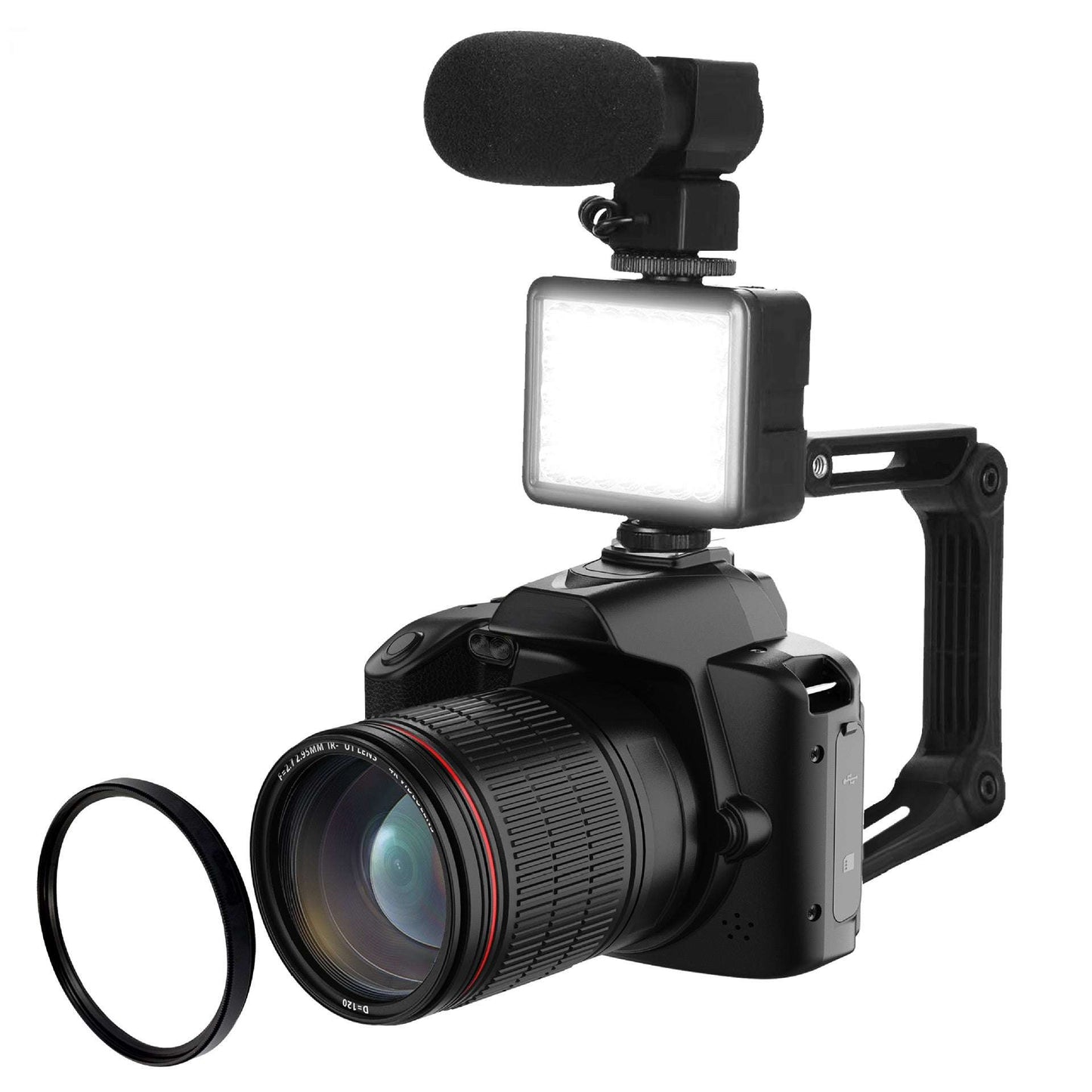 Camera 4K, Dual Lens Night Vision, 64MP High Resolution, Wifi Connectivity, HD Screen 3.0-inch, Stabilization: Electronic anti-shake, Special Features: HD video recording, manual operation