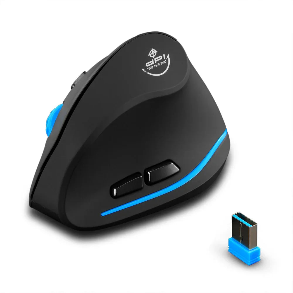 Lefon Wireless Ergonomic Vertical Mouse - USB Rechargeable Optical Mouse 2400DPI for PC Gaming, Windows, Mac, and Laptop - ZeeTec Store