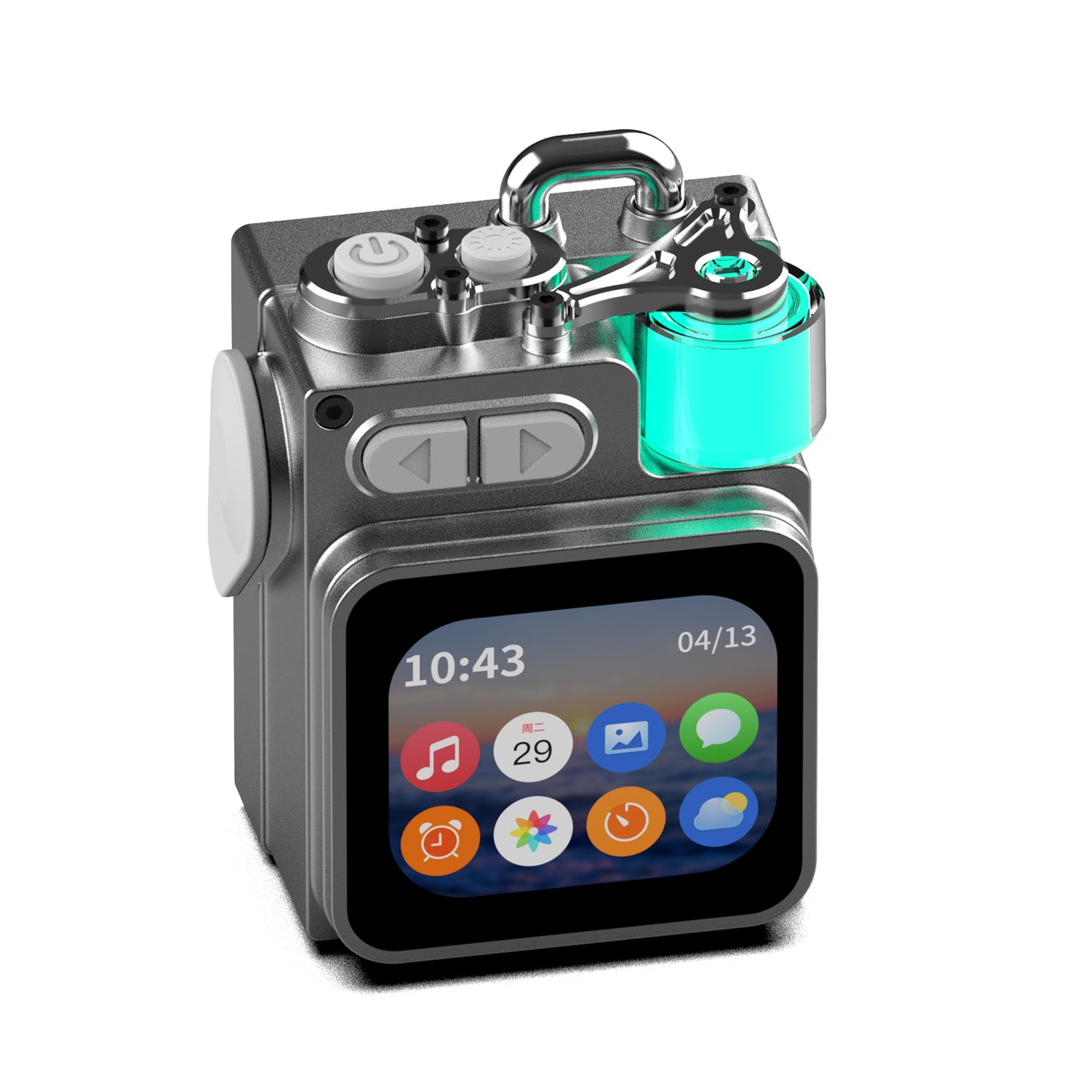 Touch-Screen Bluetooth Speaker, Touch Screen Control, Bass Subwoofer, Metal Armor Design, Long Playtime: Built-in 1200mAh,