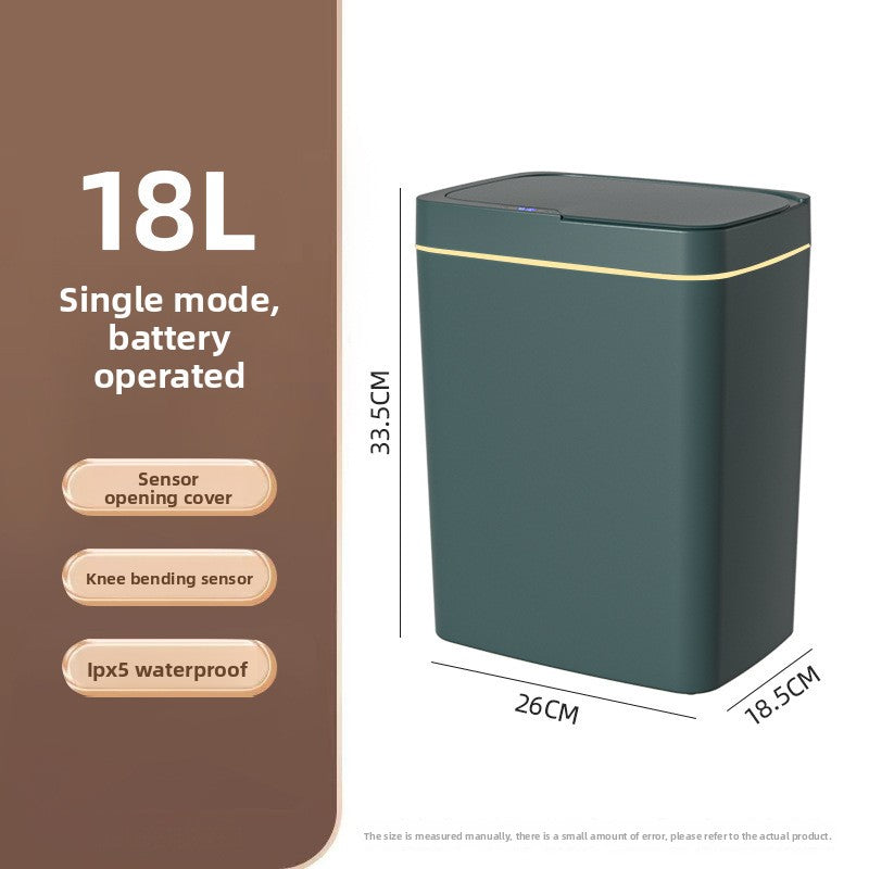 Smart Trash Can, Touch-free Operation, Automatic Packaging, Battery/Charging Options, Multi-zone Classification - Designed with compartments for efficient waste sorting, Versatile Placement - Slim design
