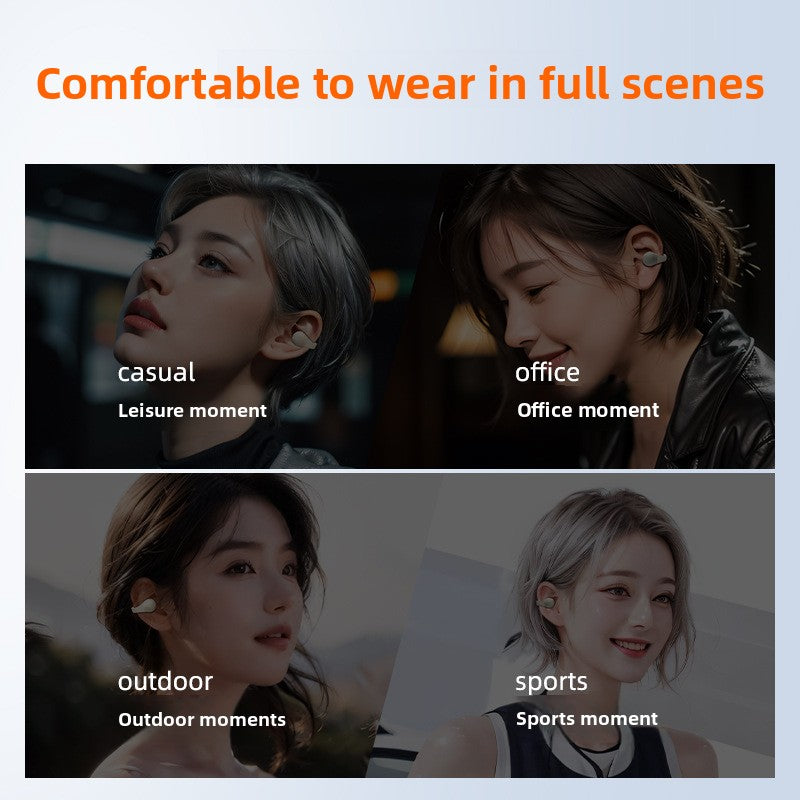 Wireless Bluetooth Headset Open Ear Clip Type