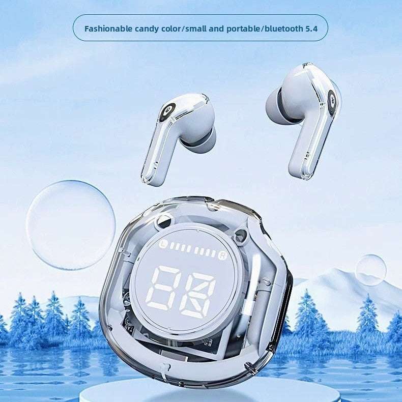 Transparent Bluetooth 5.3 Wireless Earbuds, Transparent Design, Noise Reduction, Bilateral Stereo, Long-lasting usage on a single charge