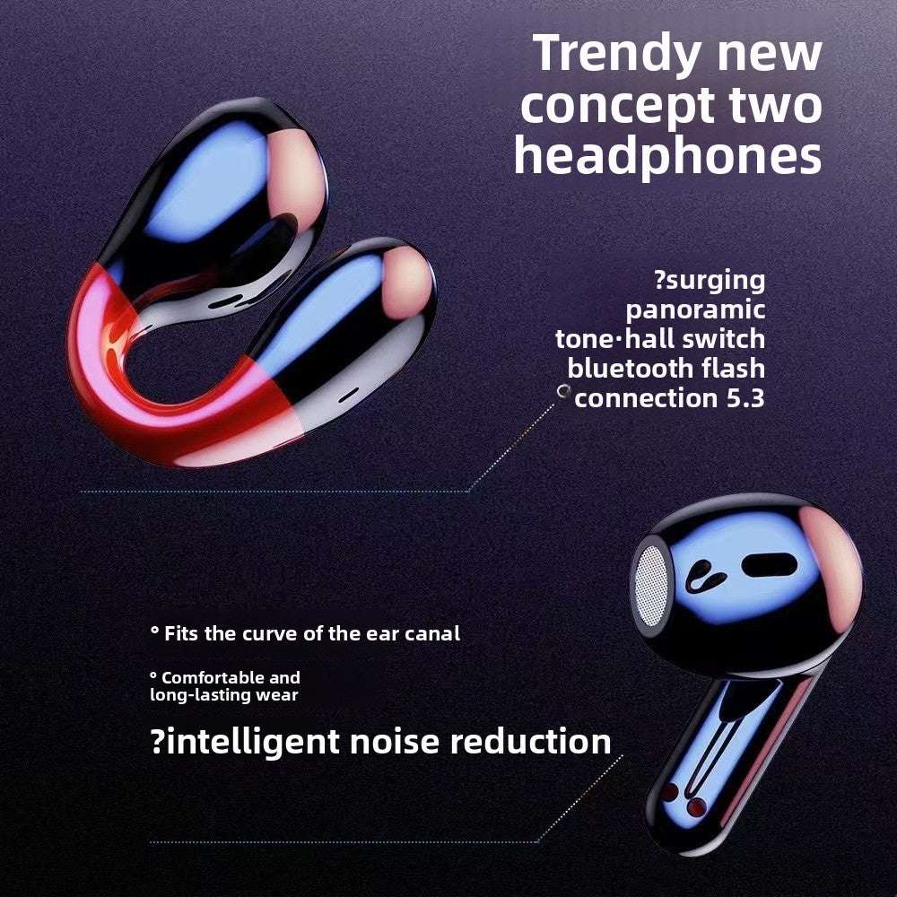 Sports over-ear headphones, Ear Clip Design, Long Battery Life, Bilateral Stereo, Low Latency, Call & Music: Supports clear calls and high-quality music playback