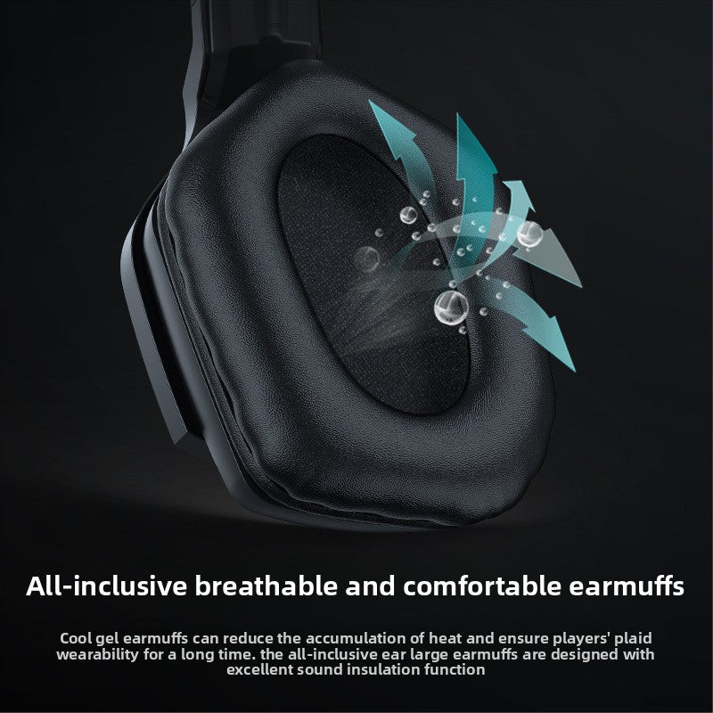 Bluetooth headphones - over-ear noise-cancelling, Comfort Design: Memory foam ear cushions and adjustable headband, Multi-Platform Compatibility, Built-in Microphone, RGB Lighting: Stylish luminous design, 500mAh rechargeable battery