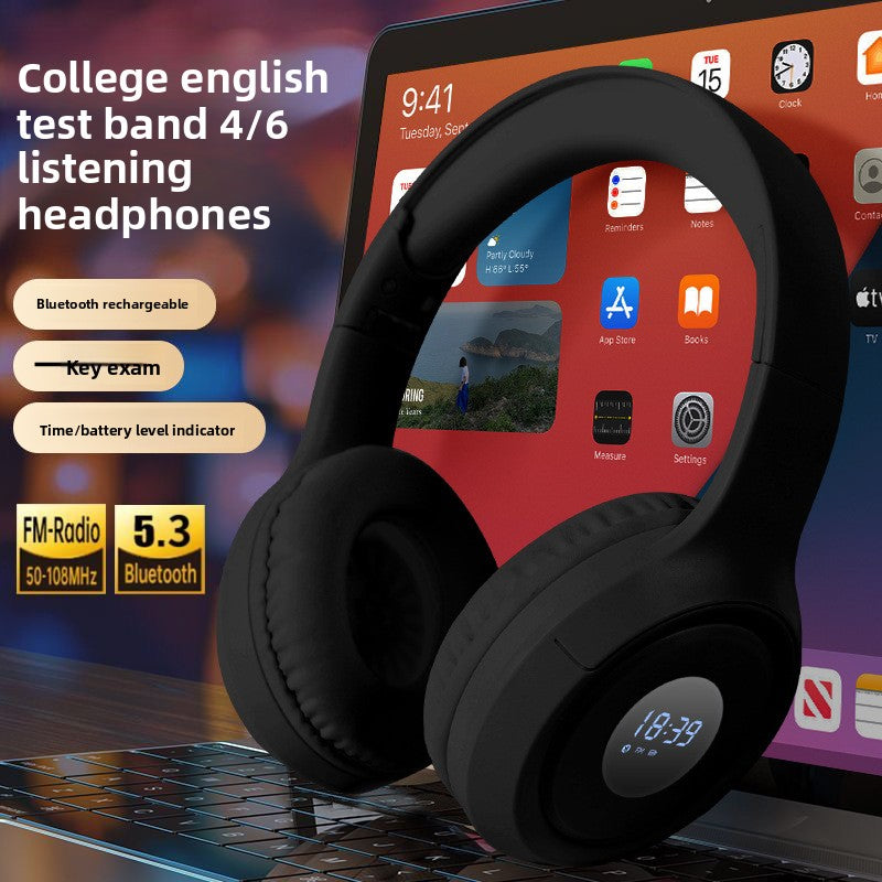 Bluetooth headset Over-Ear FM Frequency Dual Audio Wireless Wired