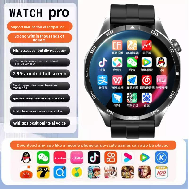 5G Smart Watch SIM card insertion Health Monitoring NFC Function