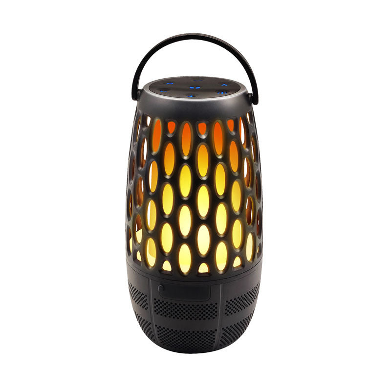 Portable Flame Bluetooth Speaker with LED Light, Flame Design, Portable & Lightweight 0.31KG, Long Playback: 6-hour battery life, Voice Prompts, Sync up to 100 speakers