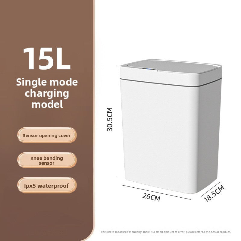 Smart Trash Can, Touch-free Operation, Automatic Packaging, Battery/Charging Options, Multi-zone Classification - Designed with compartments for efficient waste sorting, Versatile Placement - Slim design