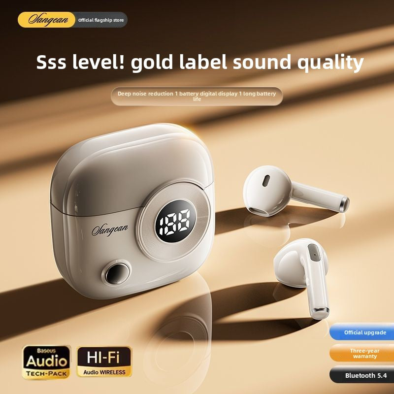 Digital Display Wireless Bluetooth, Advanced noise reduction technology, High Sound Quality, Low Latency, Long Battery Life, Voice Control, Bilateral Stereo