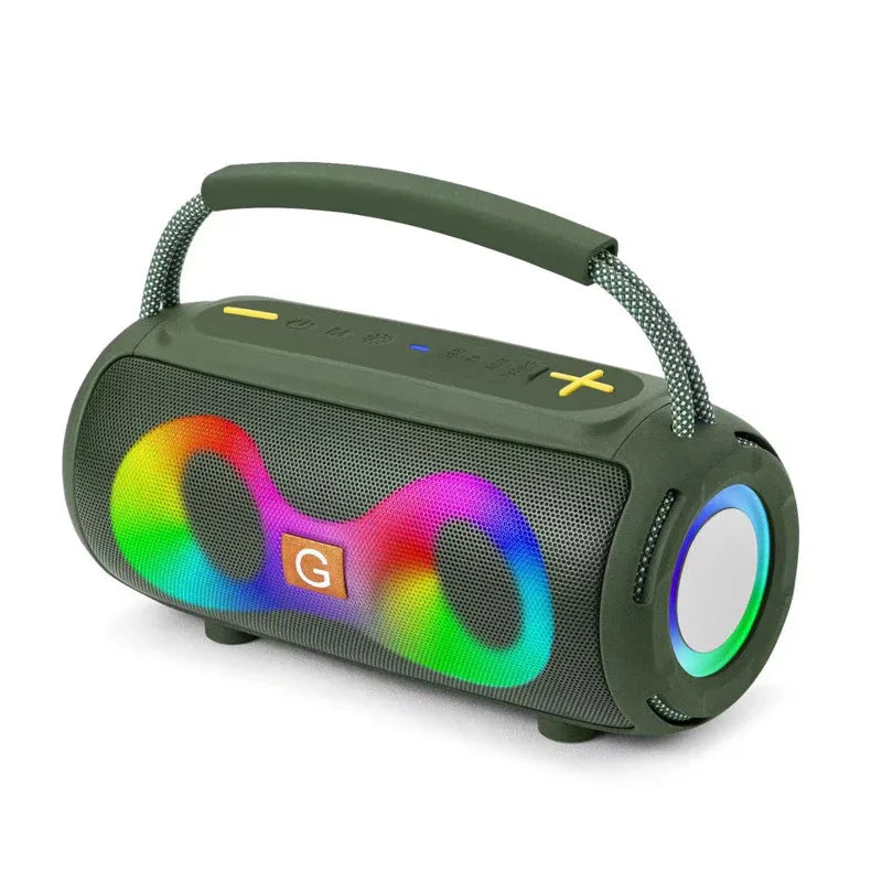Wireless Bluetooth Speaker with High-Power 10W Sound, 1800mAh Battery, and Ambient Lighting for Multi-Scene Use - ZeeTec Store