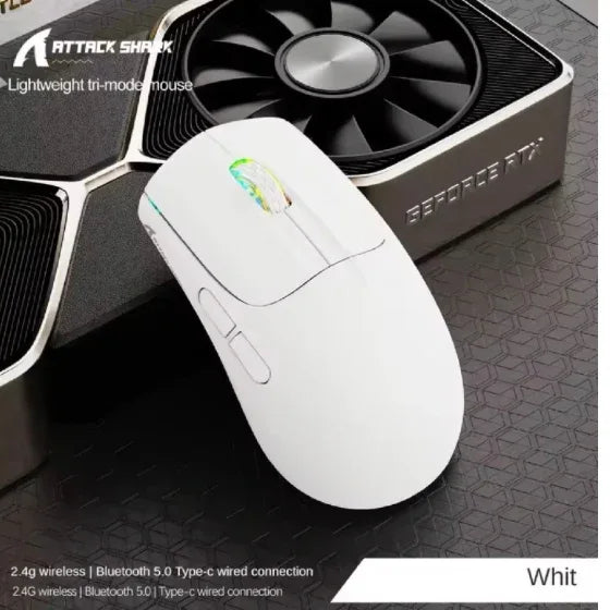 Attack Shark X5 Gaming Mouse - Tri-Mode Connection, High-Precision PAW3212 Sensor, Ergonomic Design & Dynamic RGB Lighting - ZeeTec Store