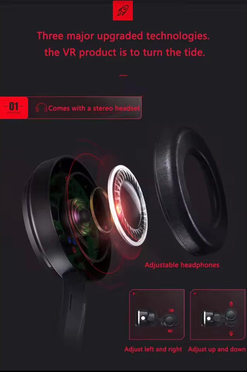 VR Shinecon 10.0 3D Glasses Headset Goggles for Smartphone Video Games Viar