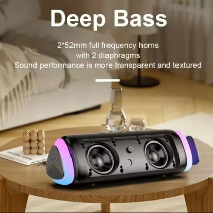 Portable Bluetooth Boombox, Impressively Rich Sound, Dazzling Light, Long-Lasting Playtime: Up to 20 hours, Powerful 20W Output