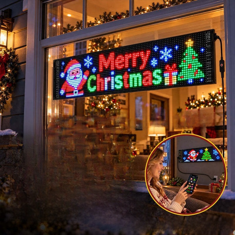 Smart DIY Display Light Flexible Soft LED Screen. Freely program text, animations, and patterns
