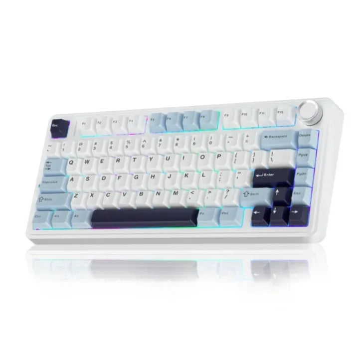 Aula F75 Mechanical Gaming Keyboard - 80-Key RGB Backlit, Triple Mode Connection, Hot-Swappable Reaper Switch, 4000mAh Battery - ZeeTec Store